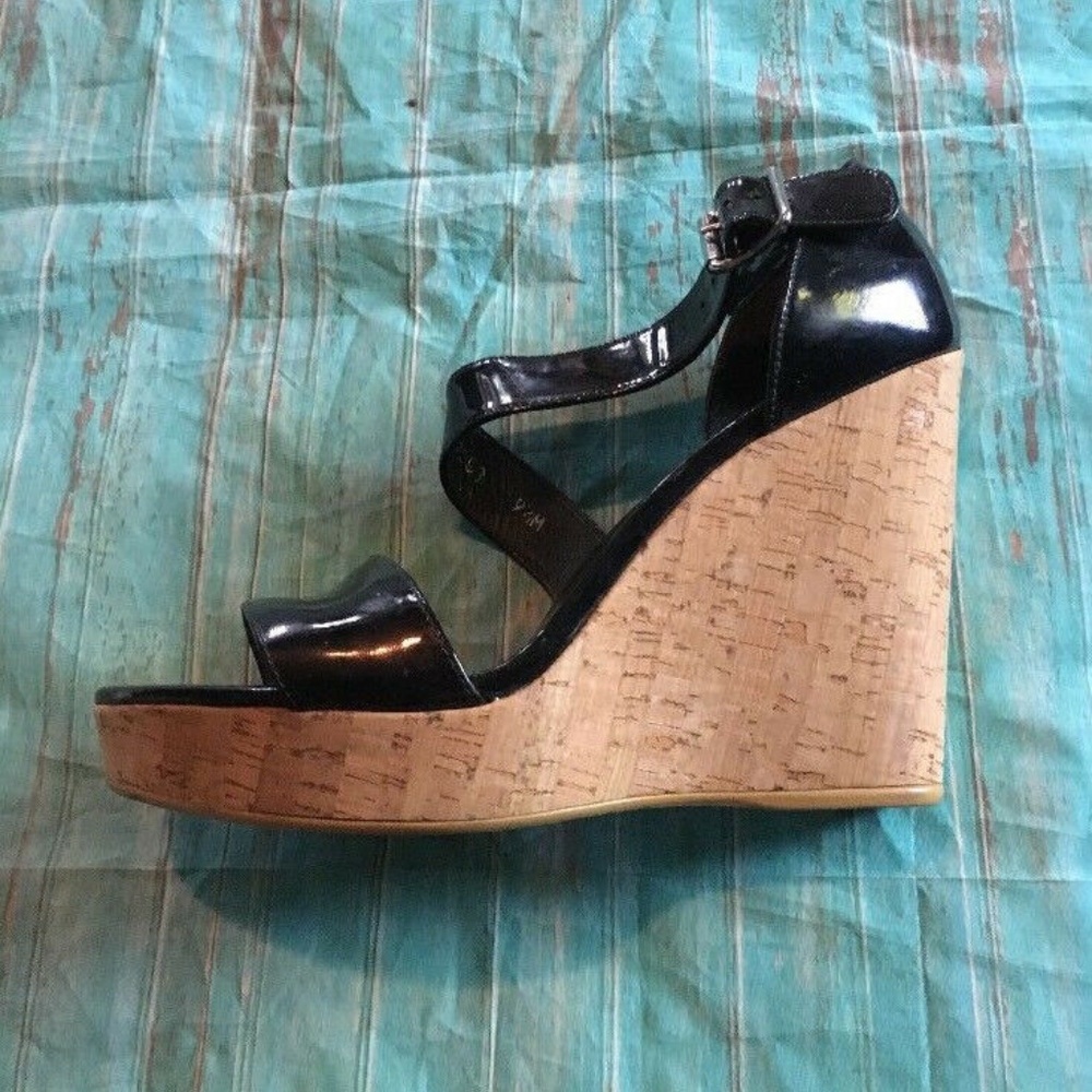 Stuart Weitzman Oneliner Patent Wedge Sandal - image 4